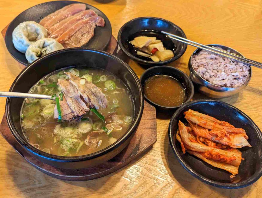 classic Korean beef and mandu meal