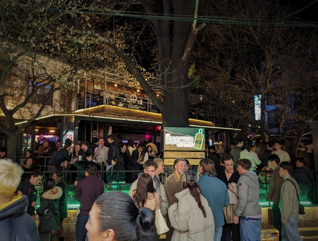 foreigners mingling at Corner Pub near Hongik University